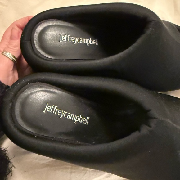 Jeffrey Campbell Black Women's Slide slip ins puffy soft - Picture 2 of 9